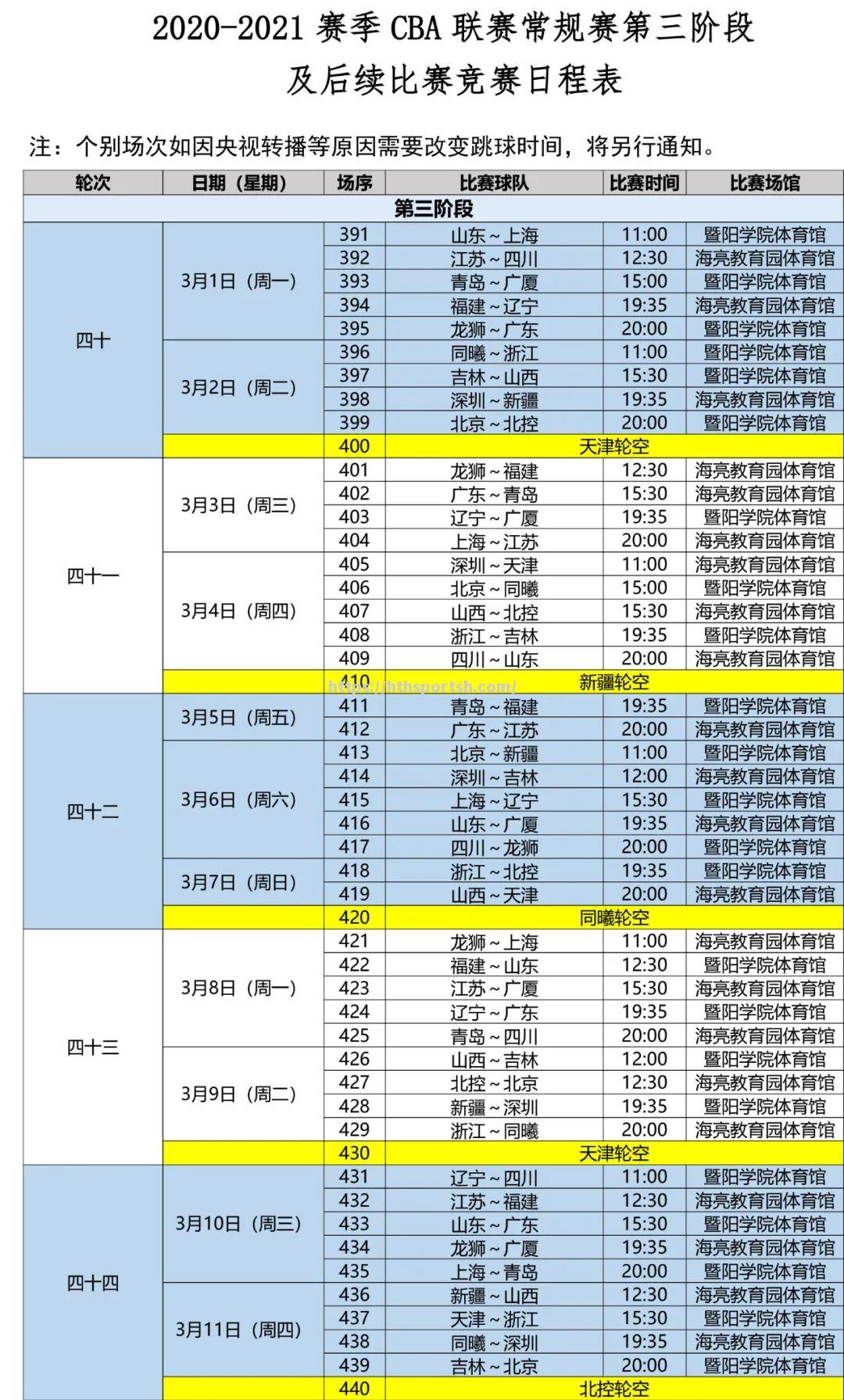 CBA官方发布新赛季赛程：2021-2022赛季时间表揭晓_cba2021~2022赛季